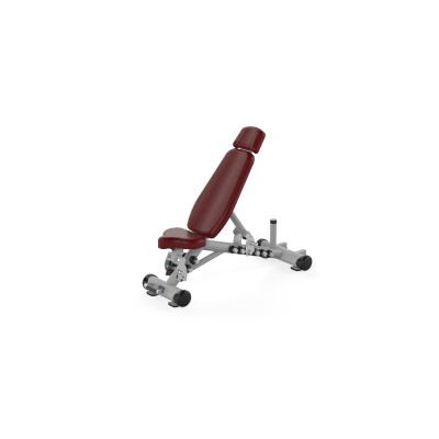 B330 Multi Position Bench Gray Black Bordo Leather