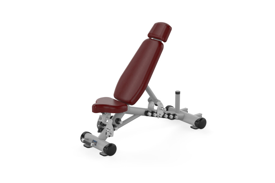 B330 Multi Position Bench Gray Black Bordo Leather B330 Multi Position Bench Gray Black Bordo Leather