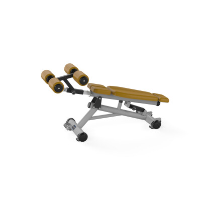 B490 Adjustable Decline Bench Gray Black Hardal Leather