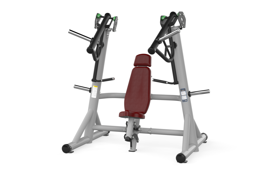 F10 Force Chest Press Gray Black Bordo Leather