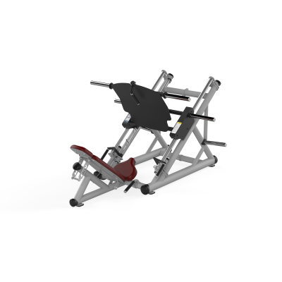 F190 Force Leg Press Gray Black Bordo Leather
