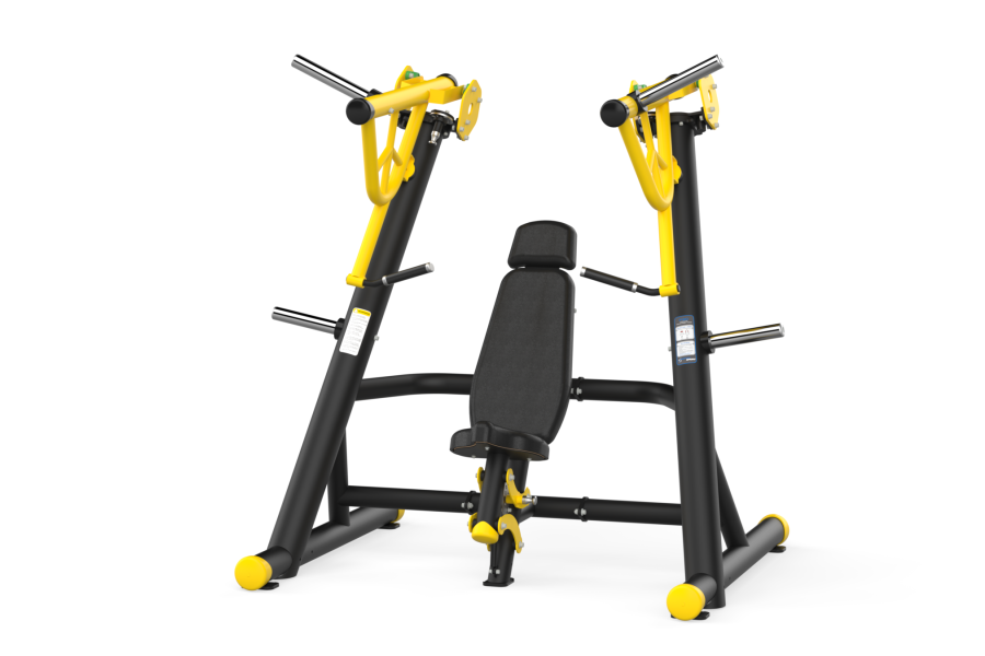 F30 Force Inclıne Chest Press Black Yellow Black Leather