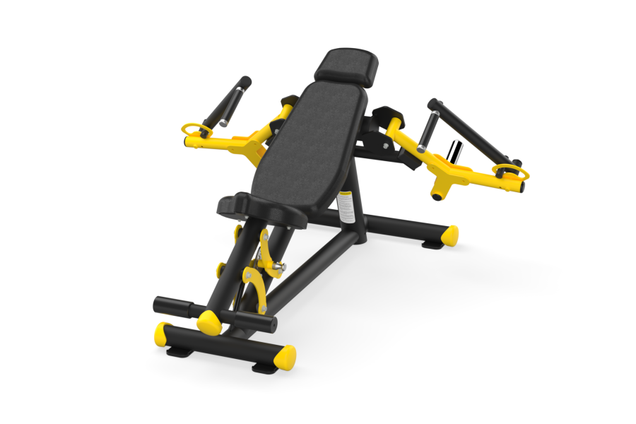 F260 Force Incline Pec Fly Black Yellow Black Leather