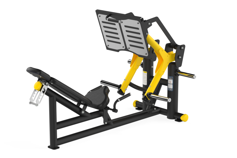 F80 Force Pivot Leg Press Black Yellow Black Leather