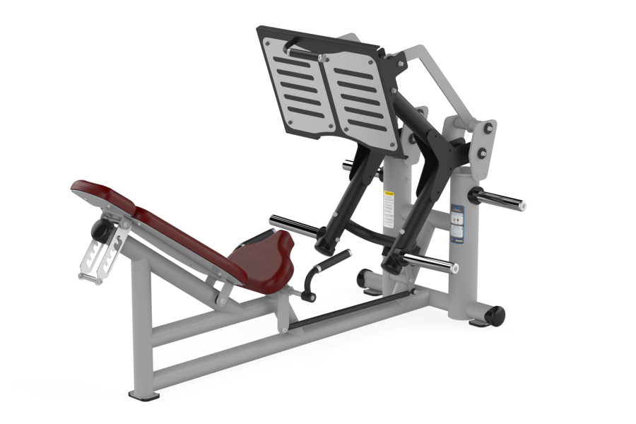 F80 Force Pivot Leg Press Gray Black Bordo Leather
