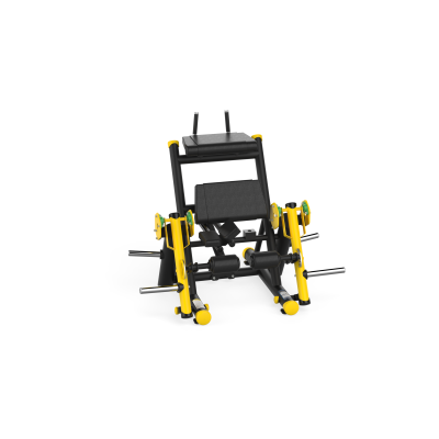 F90 Force Vertical Leg Curl Black Yellow Black Leather