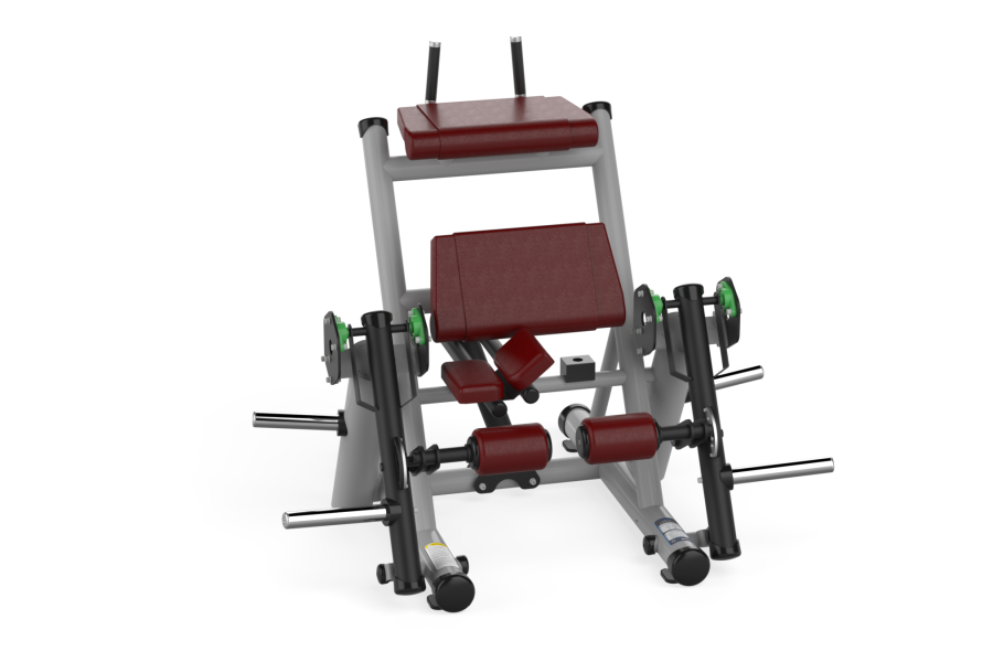 F90 Force Vertical Leg Curl Gray Black Bordo Leather