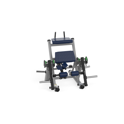 F90 Force Vertical Leg Curl Gray Black Parliament Leather