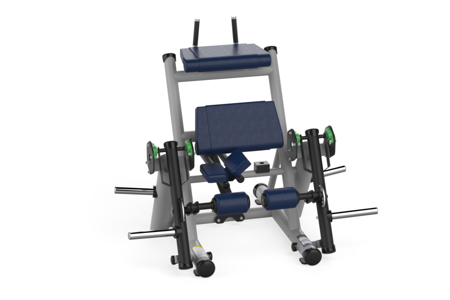 F90 Force Vertical Leg Curl Gray Black Parliament Leather