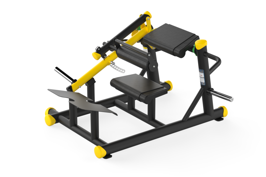 F180 Force Hip Thrust Black Yellow Black Leather