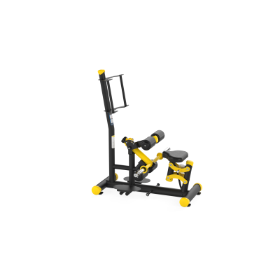 F185 Force Standing Hip Thrust Black Yellow Black Leather