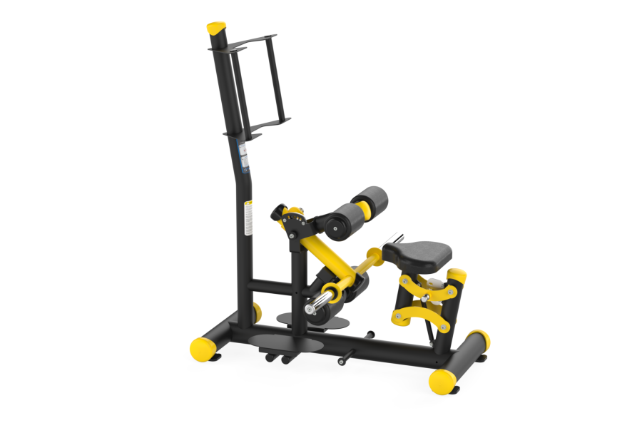 F185 Force Standing Hip Thrust Black Yellow Black Leather