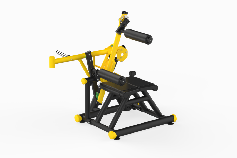 F280 Force Reverse Leg Curl Black Yellow Black Leather