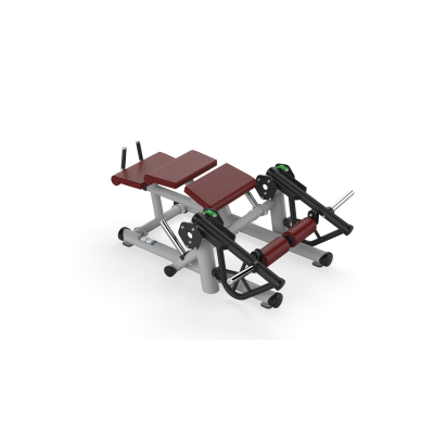 F100 Force Horizontal Leg Curl Gray Black Bordo Leather