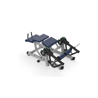 F100 Force Horizontal Leg Curl Gray Black Parliament Leather